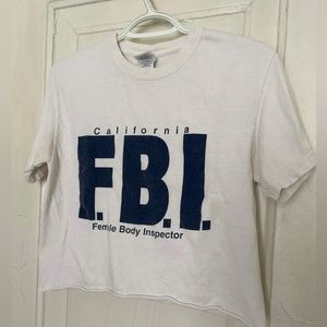 F.B.I. Female Body Inspector Cropped Tee
